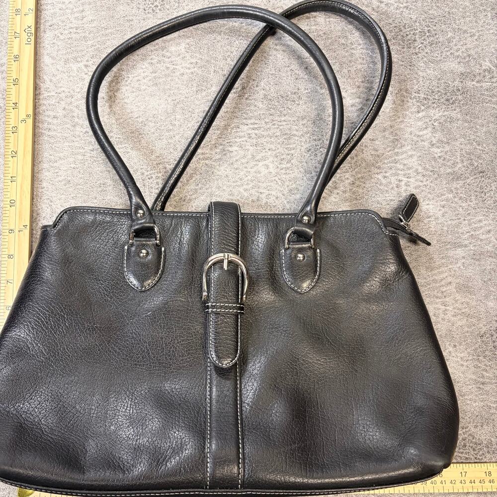Vintage Black Leather Talbots Shoulder Bag - Picture 7 of 7